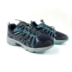 Asics Women's Size 6.5 Wide Gel Venture 7 Trail Running Shoes Gray Blue Gorpcore